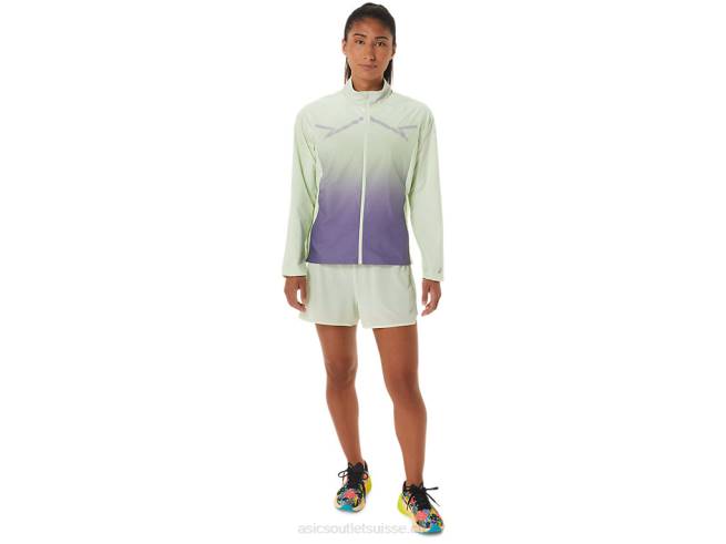 veste lite-show femme vert murmure/violet poussiéreux Asics L6N0K2334