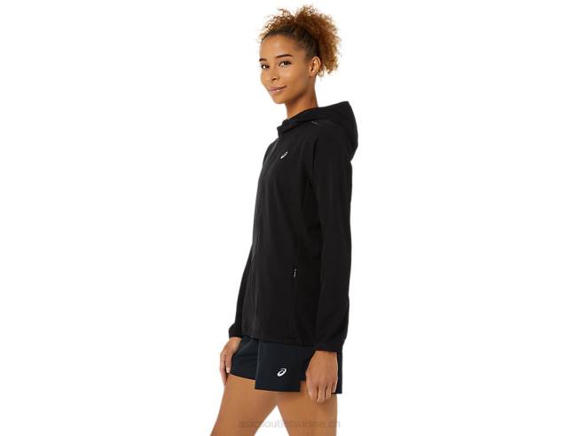 veste prêt-à-porter femme performance noir Asics L6N0K3492