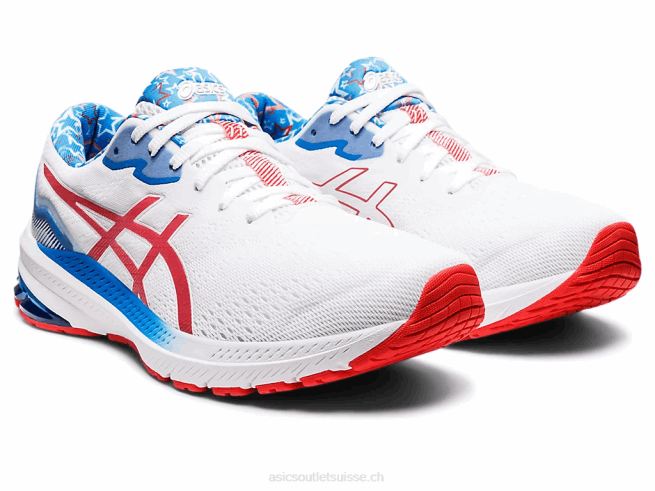 GT-1000 11 blanc/rouge électrique Asics L6N0K1278