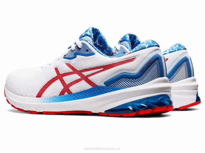 GT-1000 11 blanc/rouge électrique Asics L6N0K1278