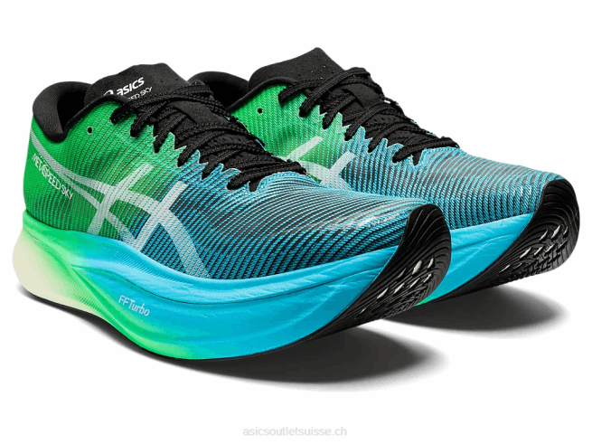 ciel métavitesse + noir/nouvelle feuille Asics L6N0K877