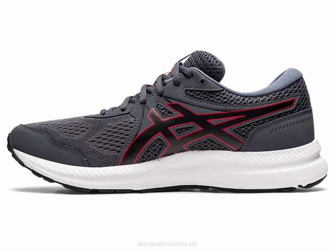 gel-content 7 extra large gris porteur/rouge classique Asics L6N0K1953