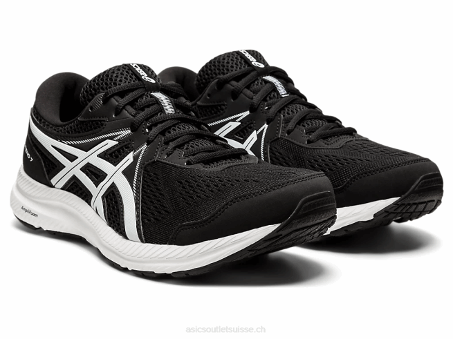 gel-content 7 extra large noir blanc Asics L6N0K1948