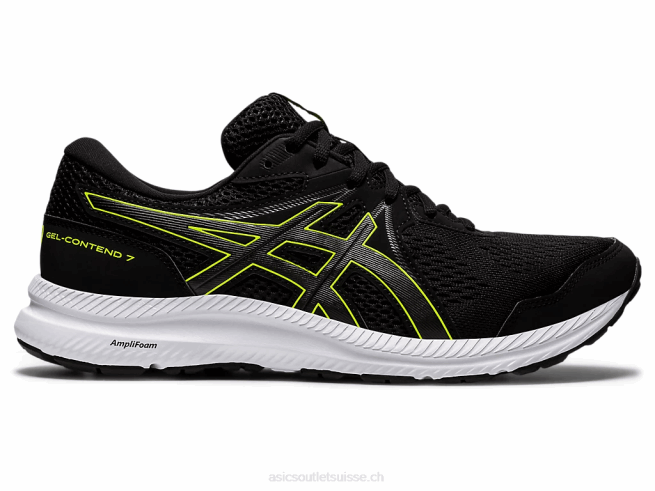 gel-content 7 extra large noir/vert danger Asics L6N0K1951