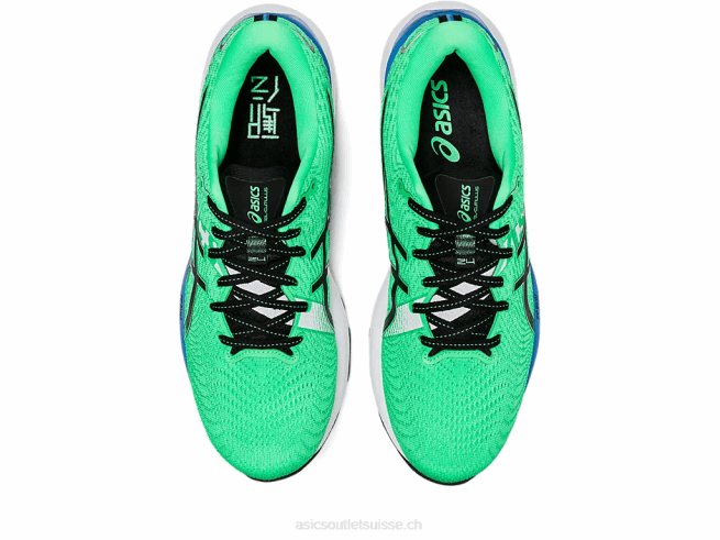 gel-cumulus 24 ekiden nouvelle feuille/noir Asics L6N0K811