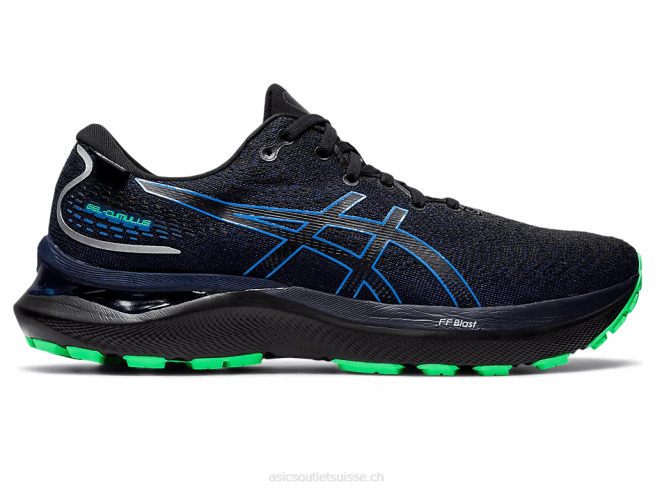 gel-cumulus 24 gtx côte noire/bleue Asics L6N0K589