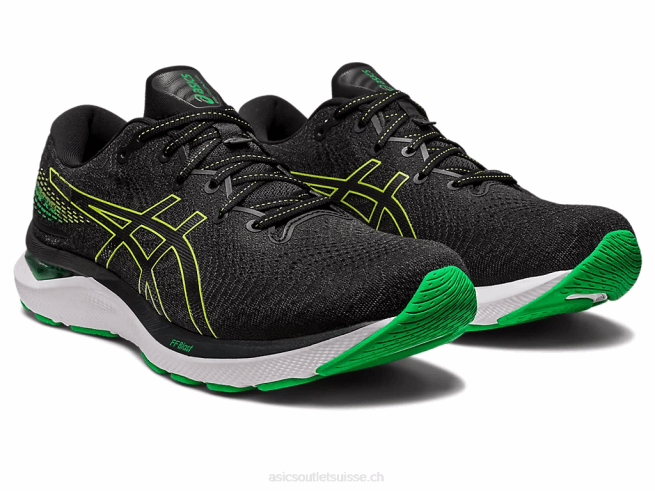 gel-cumulus 24 noir/zeste de citron vert Asics L6N0K422
