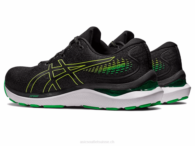 gel-cumulus 24 noir/zeste de citron vert Asics L6N0K422