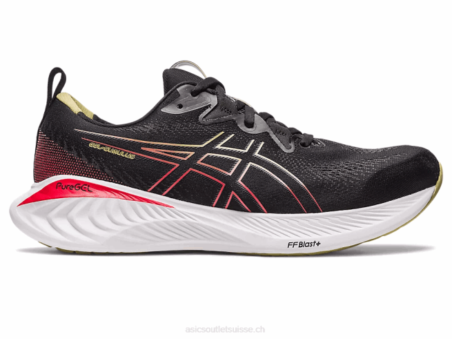 gel-cumulus 25 noir/rouge électrique Asics L6N0K123