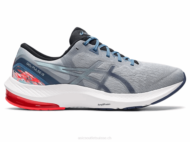 gel-impulsion 13 gris piémont/bleu tonnerre Asics L6N0K1762