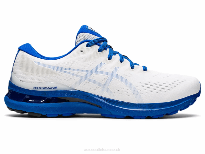 gel-kayano 28 blanc/bleu thon Asics L6N0K1199