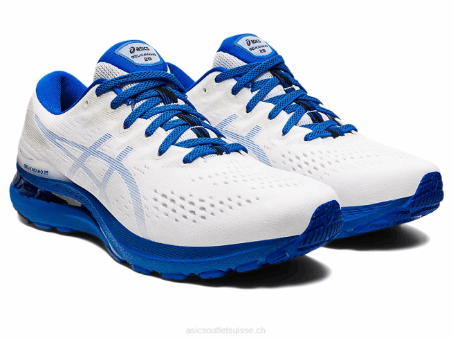 gel-kayano 28 blanc/bleu thon Asics L6N0K1199