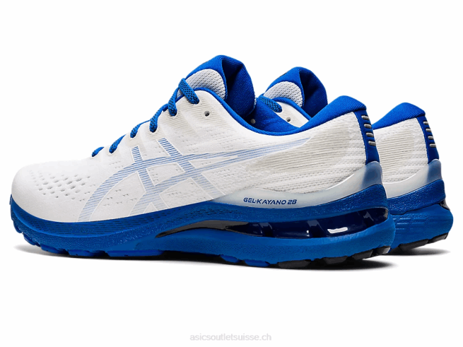 gel-kayano 28 blanc/bleu thon Asics L6N0K1199