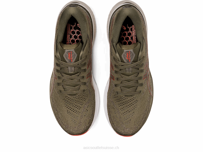 gel-kayano 29 manteau vert/tomate cerise Asics L6N0K945