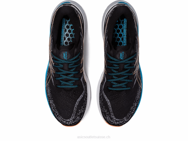 gel-kayano 29 noir/pêche soleil Asics L6N0K397