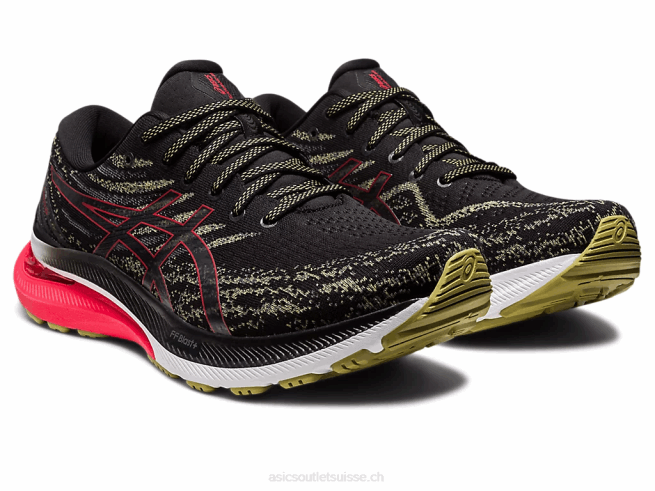 gel-kayano 29 noir/rouge électrique Asics L6N0K431