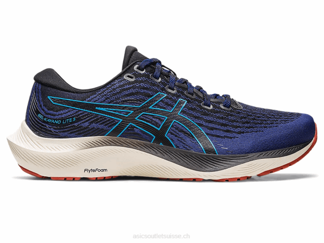 gel-kayano lite 3 bleu indigo/noir Asics L6N0K635