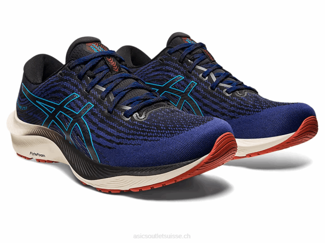 gel-kayano lite 3 bleu indigo/noir Asics L6N0K635
