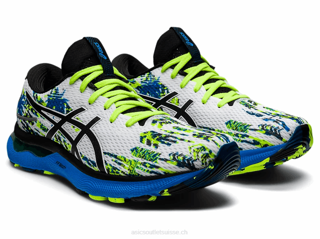 gel-nimbus 24 blanc noir Asics L6N0K1293