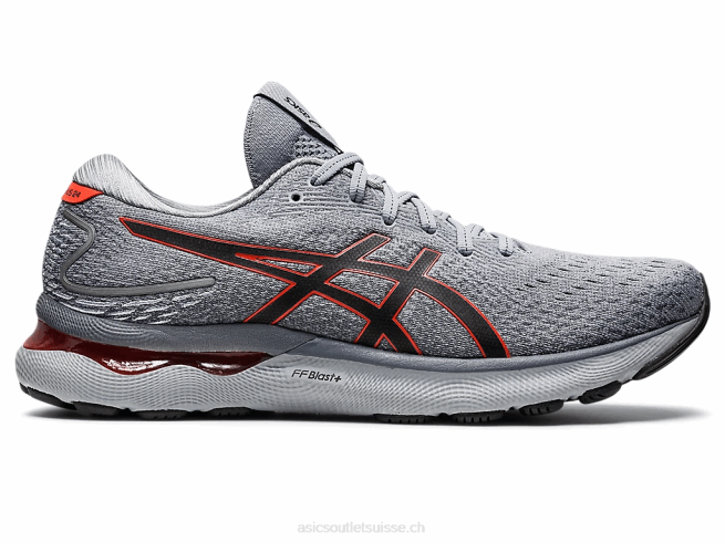 gel-nimbus 24 de large feuille de roche/tomate cerise Asics L6N0K874