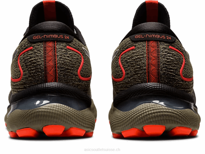 gel-nimbus 24 tr baignade nature/olive Asics L6N0K788