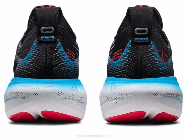 gel-nimbus 25 noir/rouge électrique Asics L6N0K6
