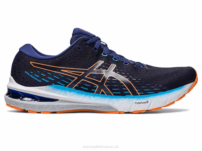 gel-poursuite 8 bleu indigo/pêche soleil Asics L6N0K480