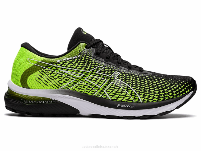 gel-stratus 2 tricot jaune sécurité/noir Asics L6N0K686