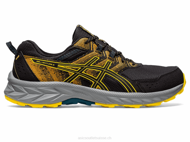 gel-venture 9 noir/jaune doré Asics L6N0K103