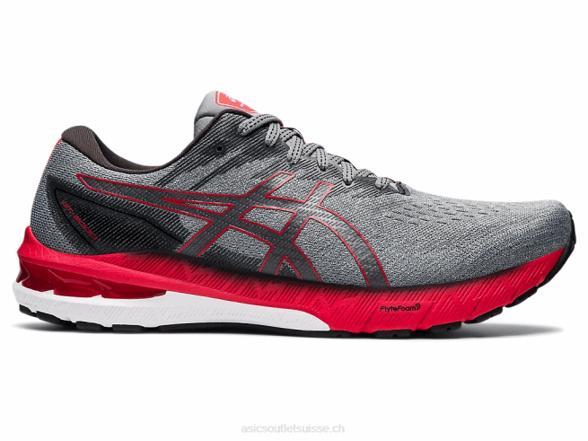 gt-2000 10 gris moyen/rouge électrique Asics L6N0K1646