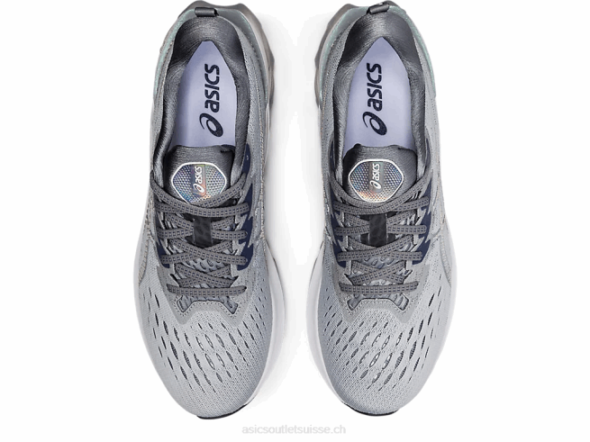 novablast 2 platine gris piémont/blanc Asics L6N0K1839