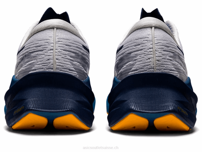 novablast 3 blanc/océan profond Asics L6N0K925