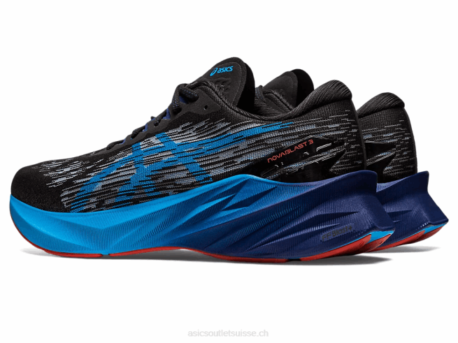novablast 3 noir/bleu île Asics L6N0K377