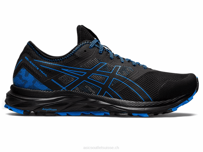 piste de gel-exciter côte noire/bleue Asics L6N0K904