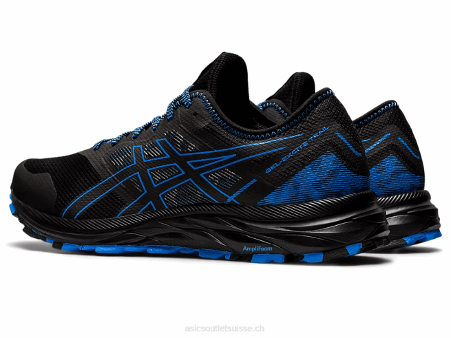 piste de gel-exciter côte noire/bleue Asics L6N0K904