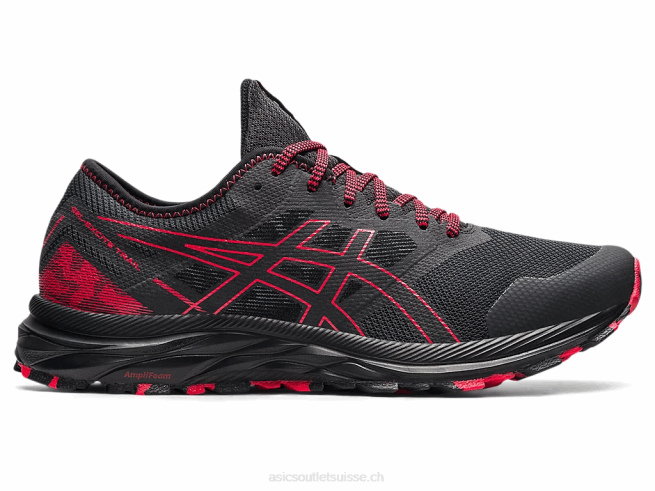 piste de gel-exciter gris graphite/rouge électrique Asics L6N0K1734