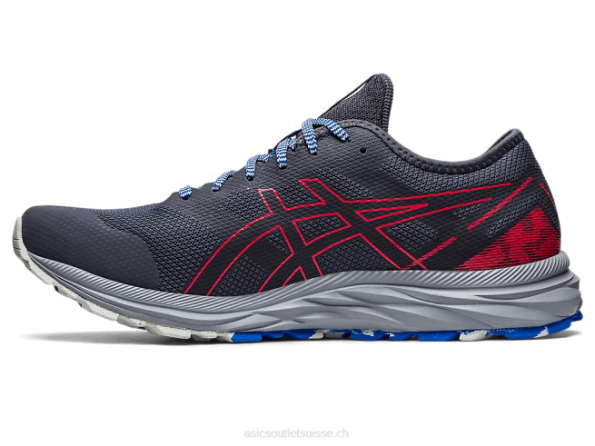 piste de gel-exciter gris porteur/rouge électrique Asics L6N0K357