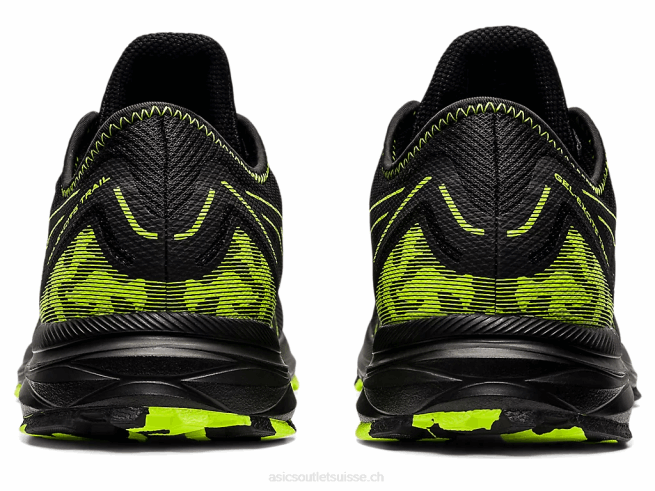 piste de gel-exciter noir/vert danger Asics L6N0K1582