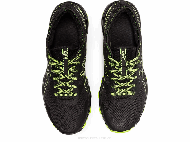 piste de gel-exciter noir/vert danger Asics L6N0K1582