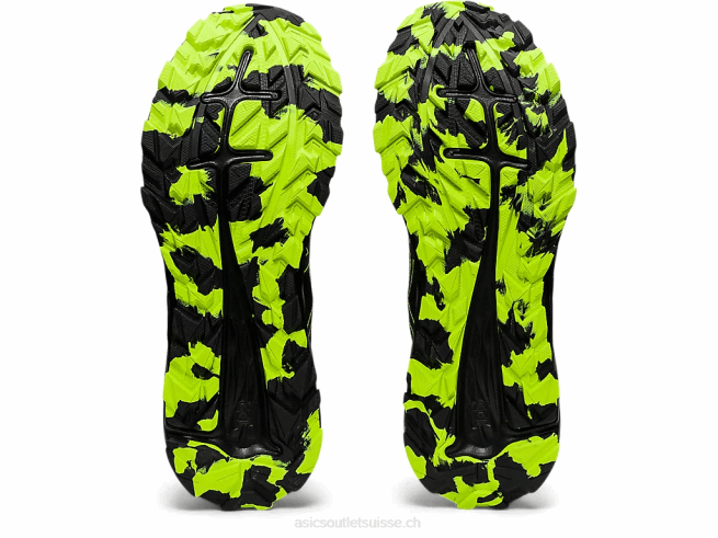 piste de gel-exciter noir/vert danger Asics L6N0K1582