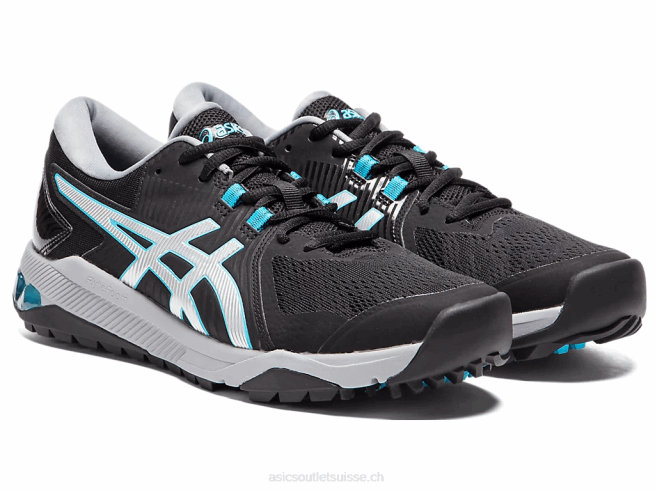 gel-course glide hommes Noir argent Asics L6N0K1992