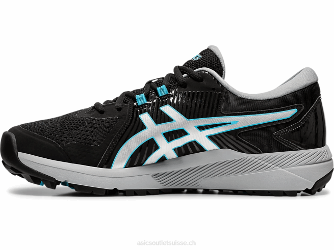 gel-course glide hommes Noir argent Asics L6N0K1992