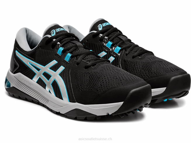 gel-course glide hommes Noir argent Asics L6N0K1992