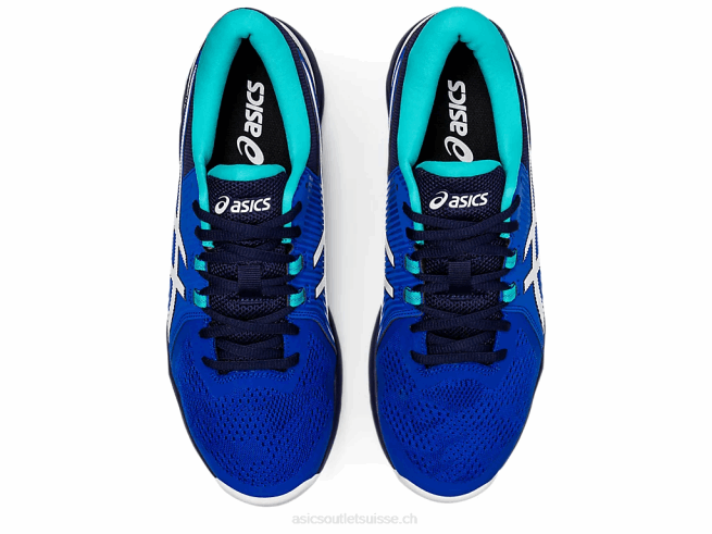 gel-course glide hommes bleu blanc Asics L6N0K1990