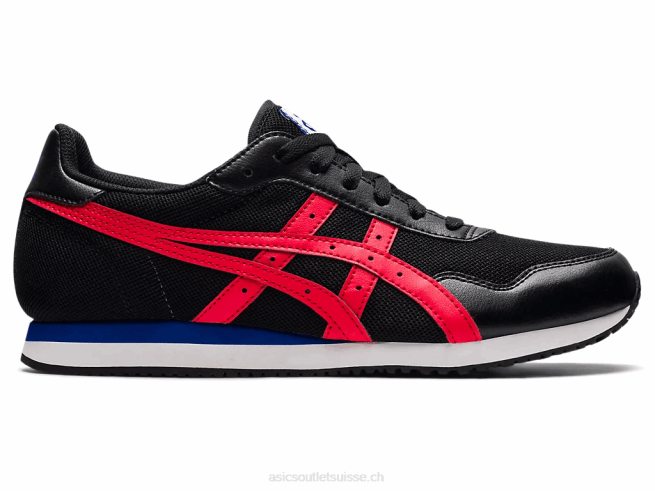 coureur de tigre noir/rouge électrique Asics L6N0K1740