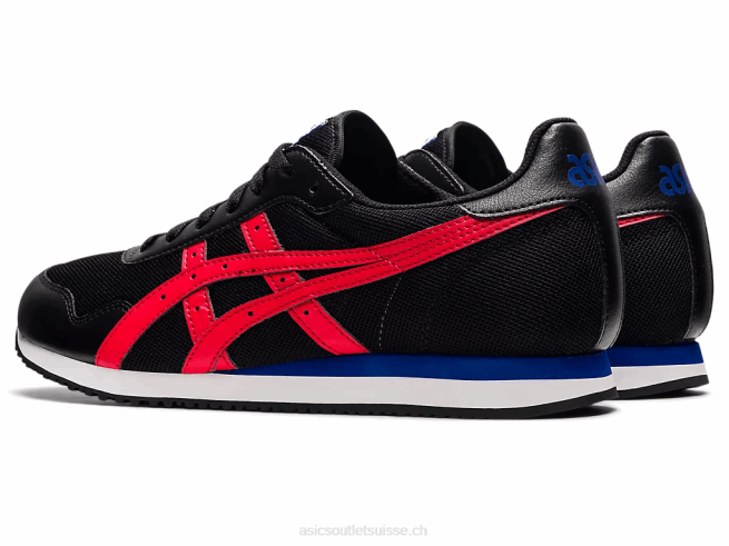 coureur de tigre noir/rouge électrique Asics L6N0K1740