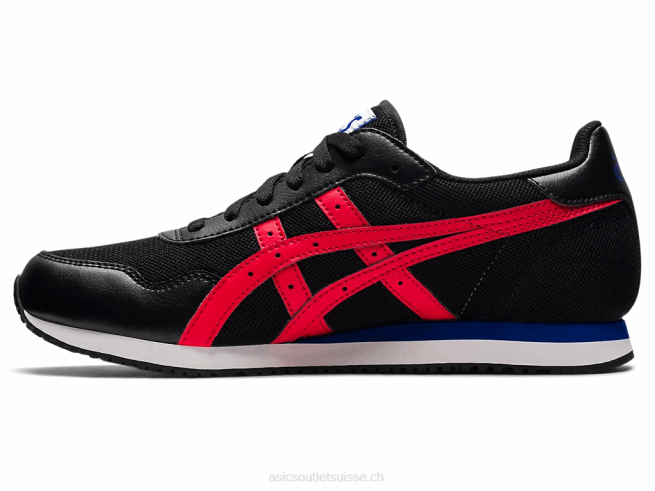 coureur de tigre noir/rouge électrique Asics L6N0K1740