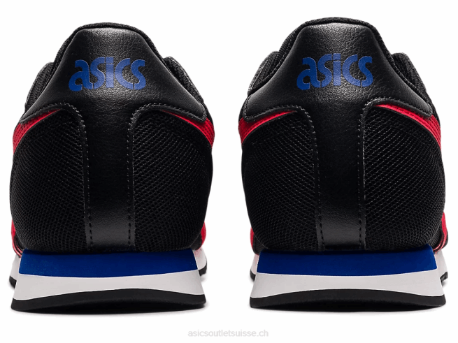 coureur de tigre noir/rouge électrique Asics L6N0K1740