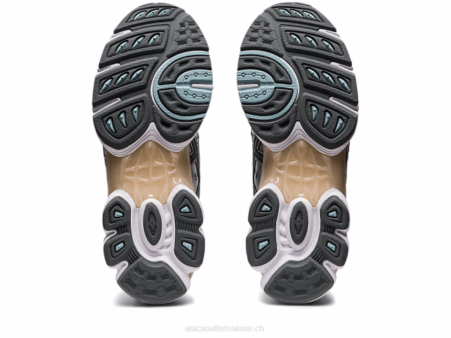 gel-nimbus 9 blanc/gris acier Asics L6N0K1000