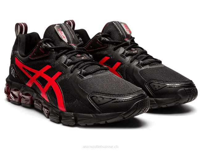 gel quantique 180 noir/rouge électrique Asics L6N0K1875